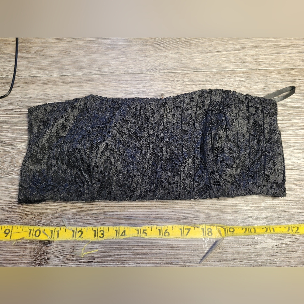 Free People‎ NWOT Black Strapless Tube Top Size XS Black Lace